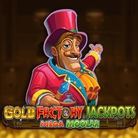 Gold Factory Jackpots Mega Moolah game by Aurum Signature Studios – logo hosted on GoldRun Casino