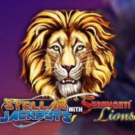 Stellar Jackpots with Serengeti Lions slot icon by Lightning Box Game, available at GoldRun Casino